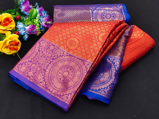 Kanjivaram 02 Fancy Wear Designer Wholesale Non Catalog Saree Catalog
